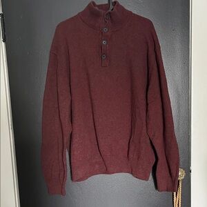 Men's Maroon Turtleneck Sweater